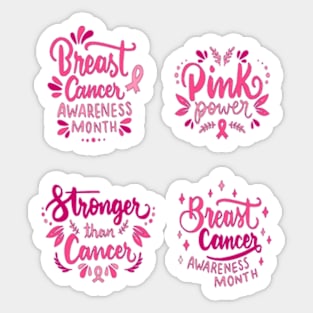 In October We Wear Pink Breast Cancer Awareness Survivor Sticker